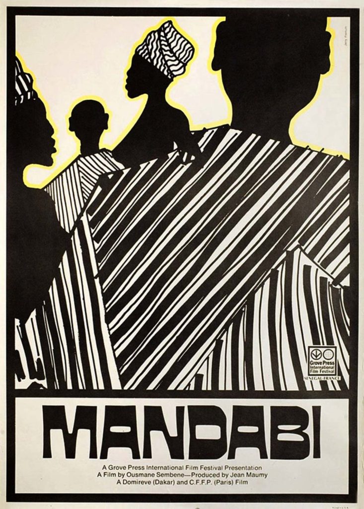 Cartaz de "Mandabi", dirigido por Ousmane Sembène.