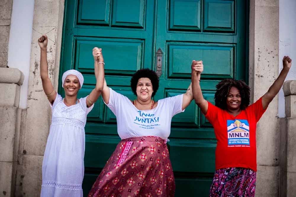 Mandato coletivo "Pretas por Salvador (PSOL-BA)", Da esquerda para a direta: Gleide Davis, Laina Crisóstomo e Cleide Coutinho. (Imagem: Divulgação)